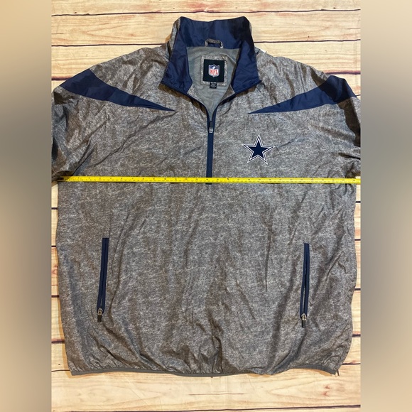Dallas Cowboys NFL Pullover Jacket Size XXL Gray - Picture 3 of 6